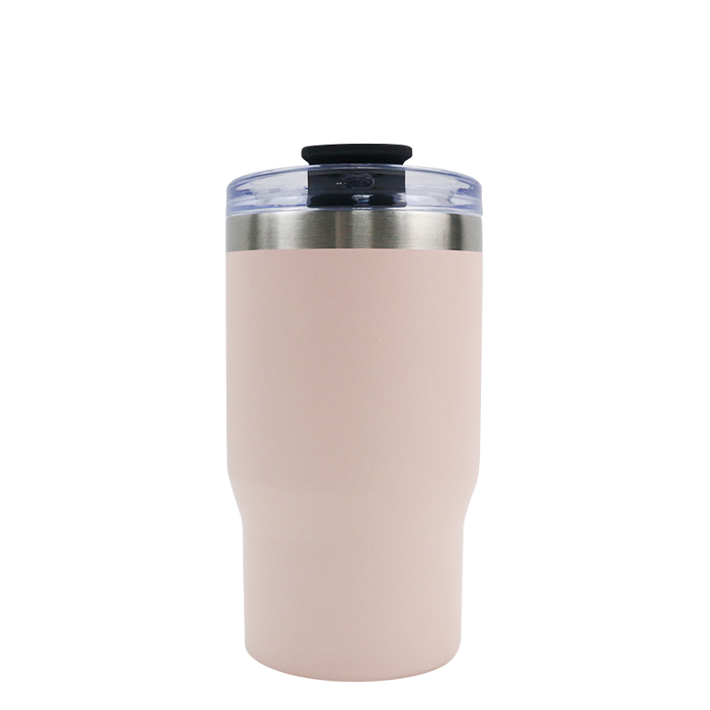 Mini vaso para coche con tapa de paja sellada de silicona roscada de 400 ml