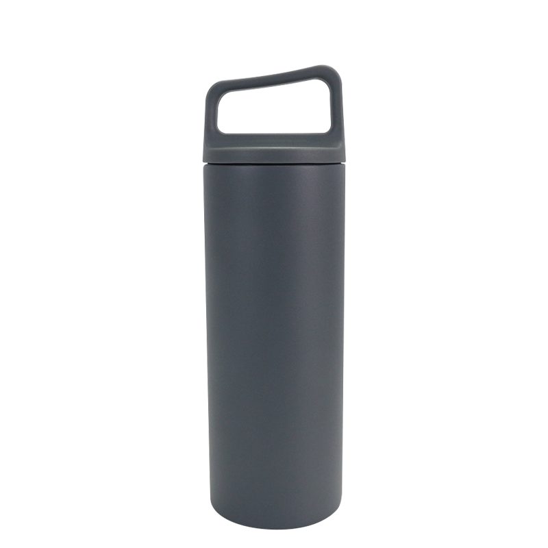 Termo de vacío recto gris de acero inoxidable 304 de 500 ml