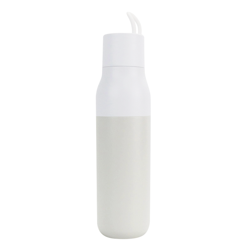 Termo de vacío de pintura en aerosol de cuerda manual de acero inoxidable blanco de 500 ml