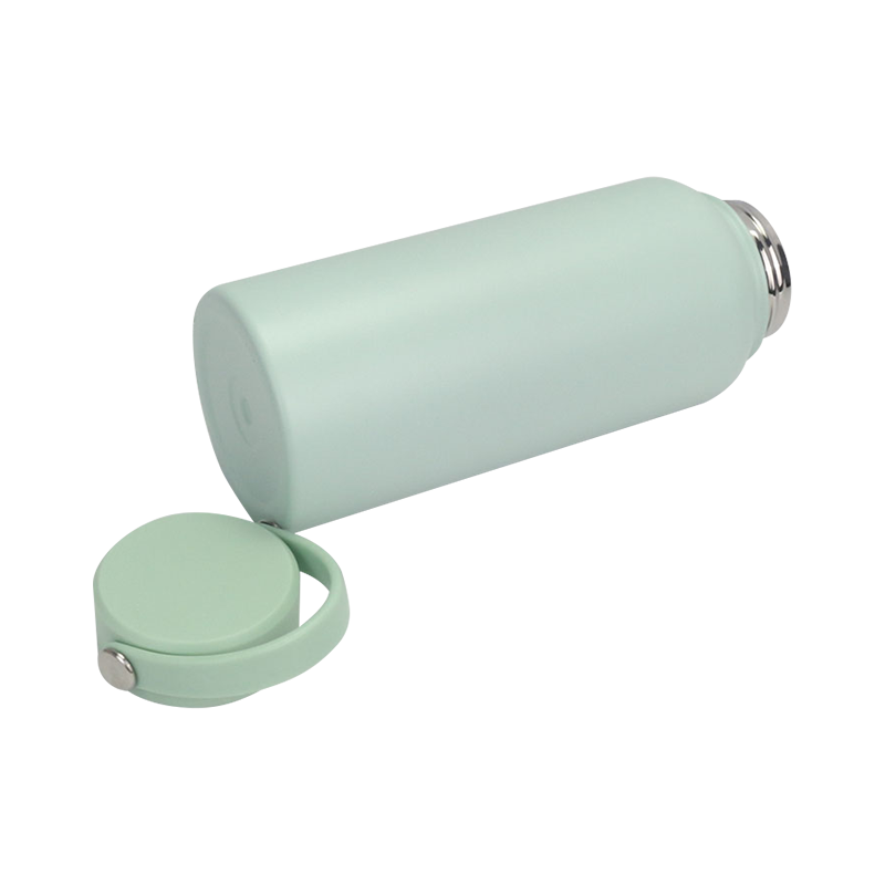 Botella deportiva esmerilada para consumición directa con anillo de transporte de material EVA de 12oz/32oz