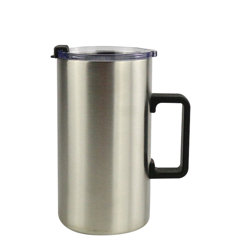 taza recta hermética de la manija del silicón de la categoría alimenticia del alto elástico del acero inoxidable 650ml 304