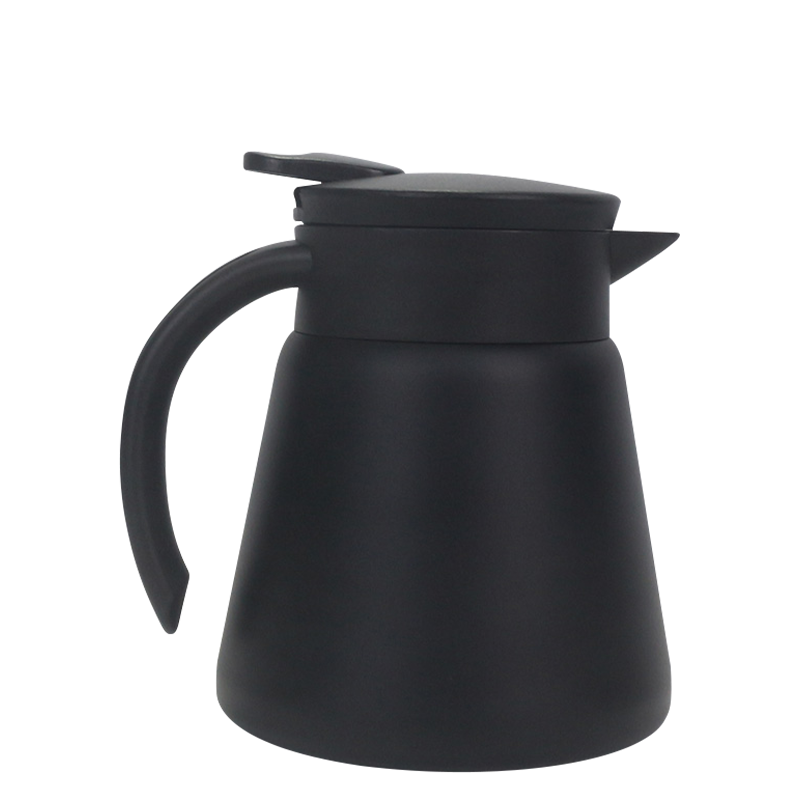 Pot termos de calibre de gran tapa de 600 ml de tapa de un touch con mango no deslizante