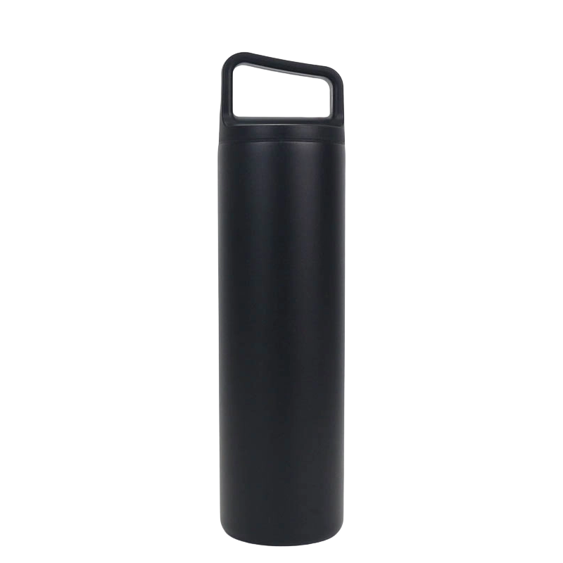 Termo de vacío recto minimalista de 350/600 ml con asa portátil