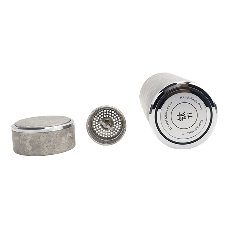 Copa de titanio de cuerpo recto de doble capa de 260 ml