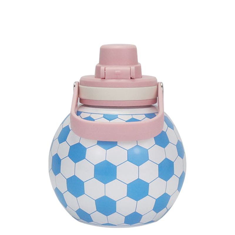 Taza de fútbol portátil con aislamiento de titanio de 830 ml y mango de anillo
